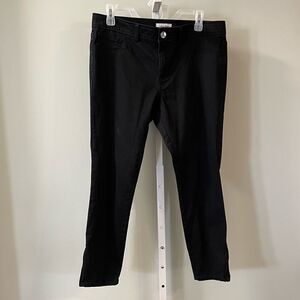 Calvin Klein Black Cropped Pants with Ankle Zippers